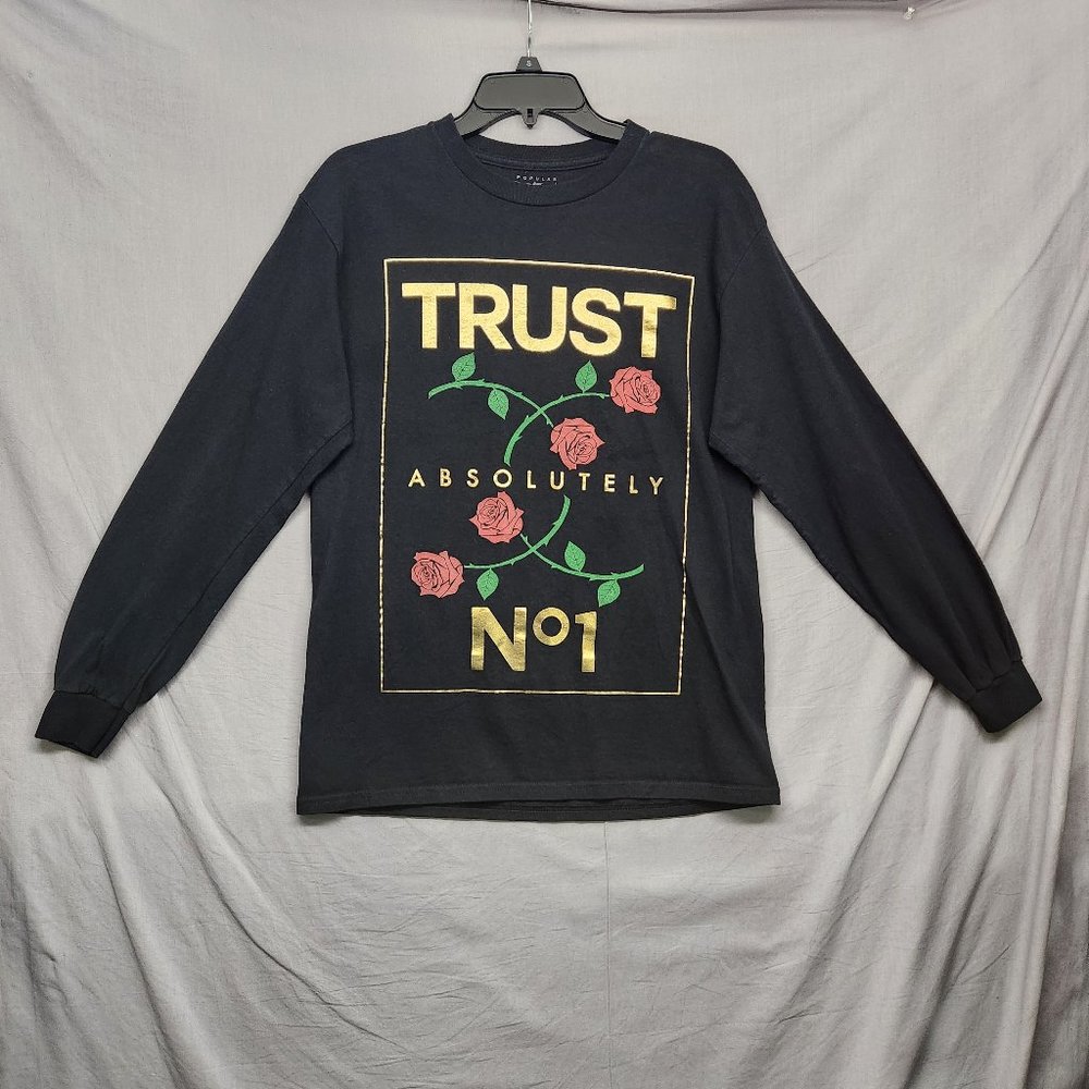 Popular Poison Long Sleeve Graphic Shirt‎ Black Women Size | M